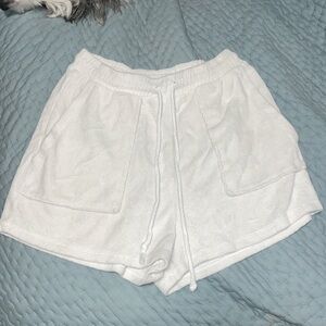 Zara White Towel Shorts. Size medium.